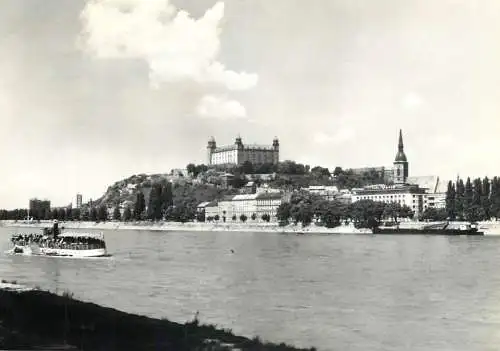 Sailing & navigation themed postcard Bratislava paddle steamer
