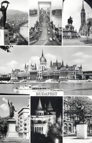 Sailing & navigation themed postcard Budapest Danube cruise ship