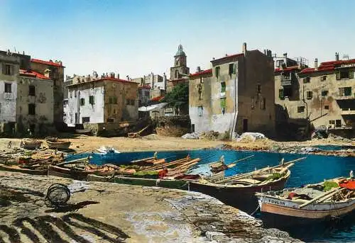 Sailing & navigation themed postcard Saint Tropez fisherman harbor Fishing boats