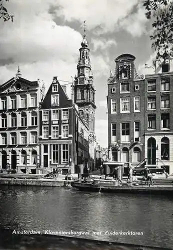Sailing & navigation themed postcard Amsterdam barge