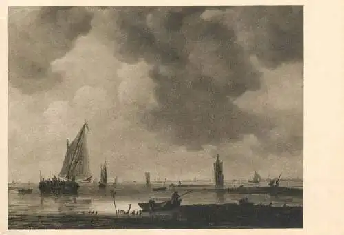 Sailing & navigation themed postcard Jan van Goyen Sailing Vessels