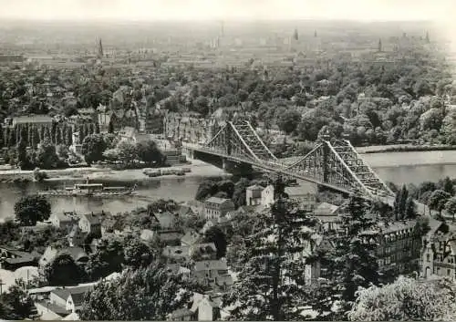 Sailing & navigation themed postcard Dresden bridge paddle steamer