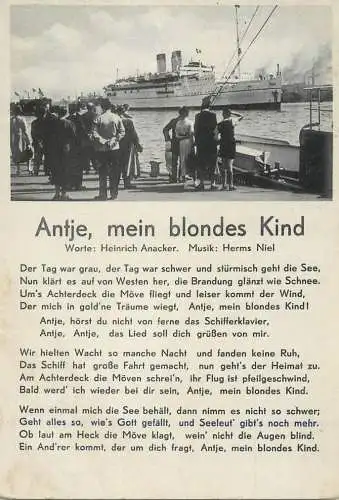Sailing & navigation themed postcard Germany paquebot