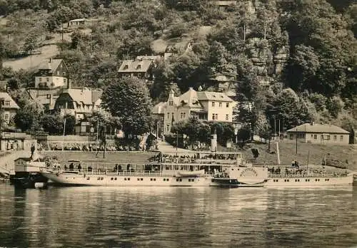 Sailing & navigation themed postcard Sachs Schweiz paddle steamer