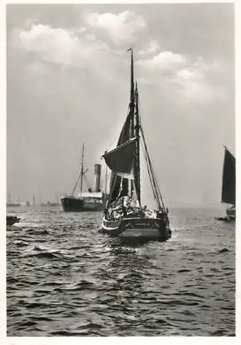 Sailing & navigation themed postcard Elbe Sailing Vessels