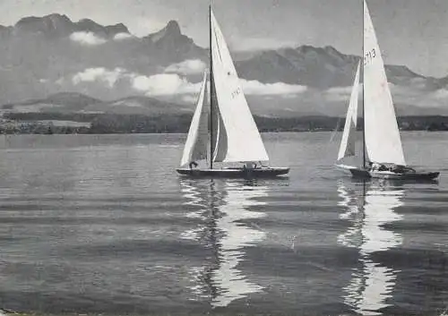Sailing & navigation themed postcard Switzerland Sailing Vessels