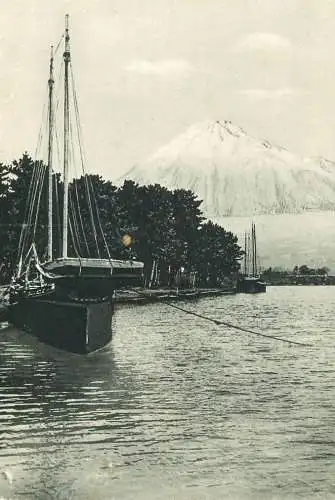 Sailing & navigation themed postcard Japan Fuji Sailing Vessels