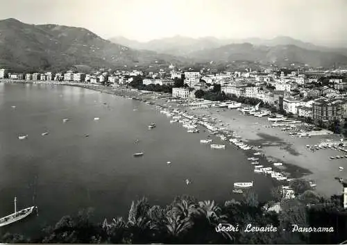 Sailing & navigation themed postcard Sestri Levante beach Sailing Vessels