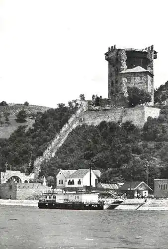 Sailing & navigation themed postcard Visegrad Solomon tower landing place dock