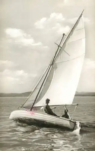 Sailing & navigation themed postcard Balaton lake Sailing Vessels