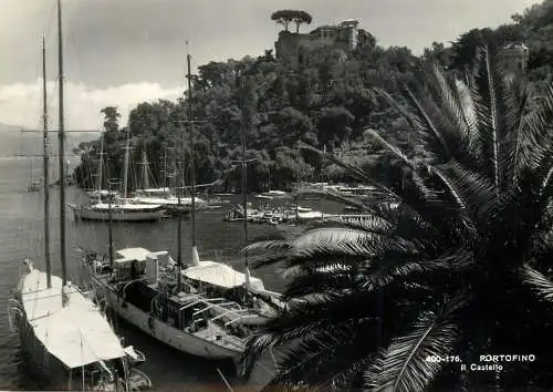Sailing & navigation themed postcard Portofino Sailing Vessels castle