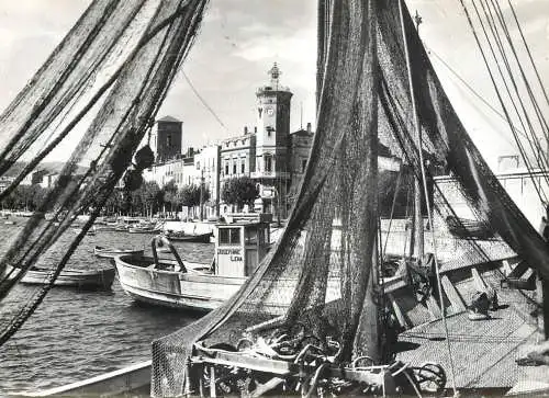 Sailing & navigation themed postcard La Ciotat harbor ships boats