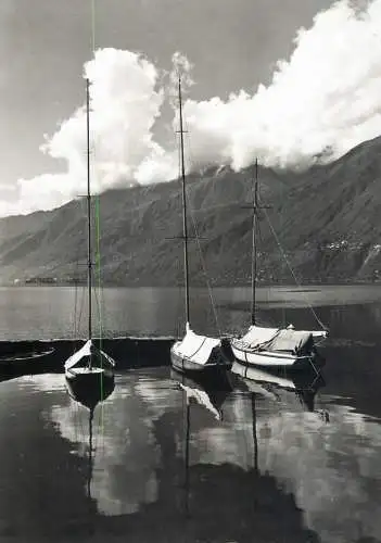 Sailing & navigation themed postcard Ascona Lago Maggiore Sailing Vessels