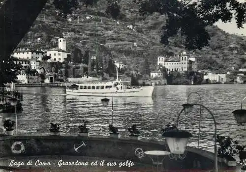 Sailing & navigation themed postcard Lago di Como golf cruise ship