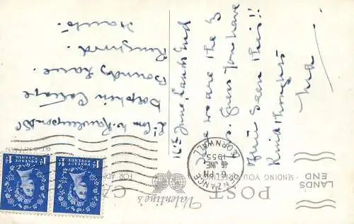 Sailing & navigation themed postcard UK lighthouse Lands End