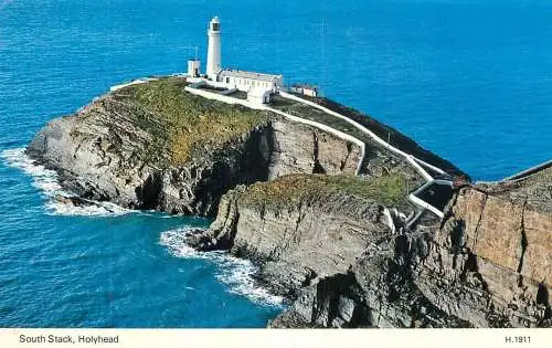 Sailing & navigation themed postcard UK lighthouse South Stacks
