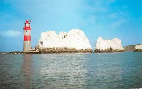 Sailing & navigation themed postcard UK Needles Rocks and Lighthouse 1987