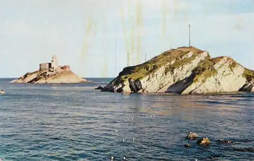 Sailing & navigation themed postcard Uk Mumbles Head and lighthouse