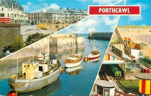 Sailing & navigation themed postcard Porthcawl vessel