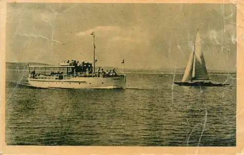 Sailing & navigation themed postcard Balaton ship sailing vessel