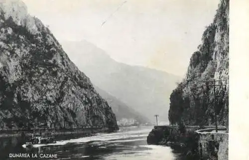 Sailing & navigation themed postcard Danube straits ship