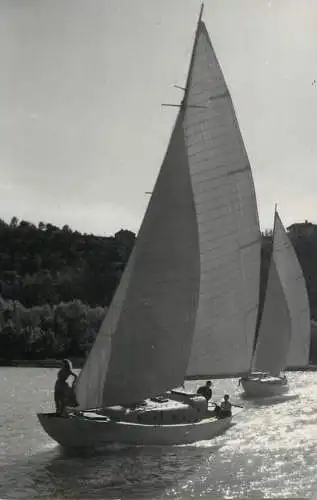 Sailing & navigation themed postcard Balaton Sailing Vessels