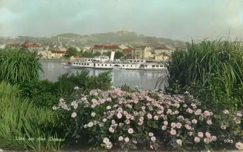 Sailing & navigation themed postcard Linz an der Donau paddle ship