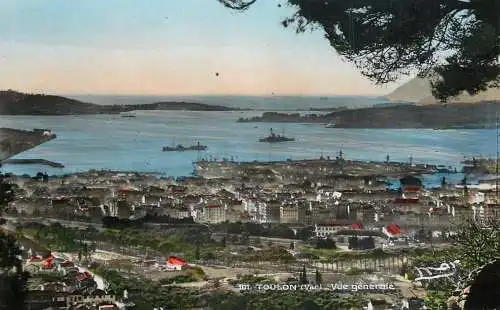 Sailing & navigation themed postcard Toulon sur Mer warship