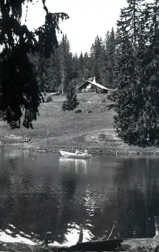 Sailing & navigation themed postcard Lac de Joncs rowboat