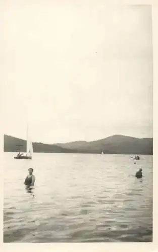 Sailing & navigation themed postcard Romania lake sailboat