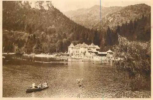 Sailing & navigation themed postcard Romania Tusnad rowboat
