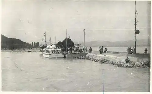 Sailing & navigation themed postcard cruise ship Hungary Tihany