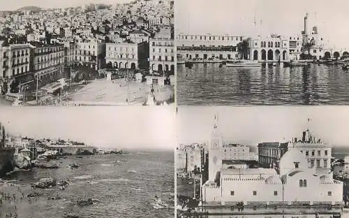 Sailing & navigation themed postcard Alger harbour