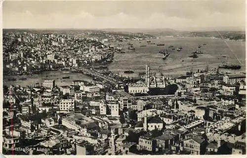 Sailing & navigation themed postcard Sailing Vessel harbour Golden Horn Istanbul