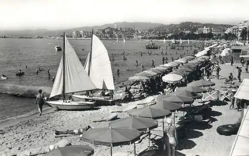 Sailing & navigation themed postcard sailing vessels fisherman Cannes