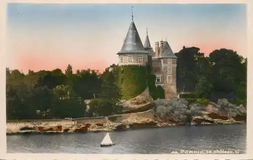 Sailing & navigation themed postcard Pornic castle Sailing Vessels