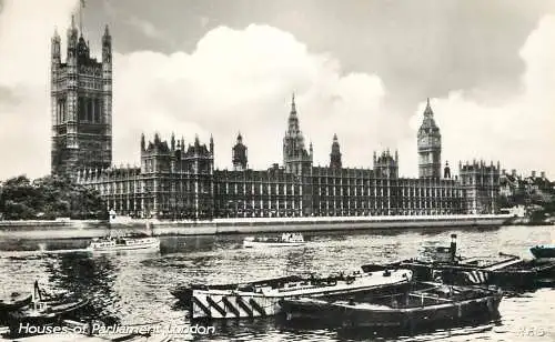 Sailing & navigation themed postcard London Thames coal barge boats