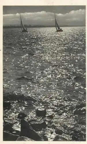 Sailing & navigation themed postcard Hungary Balaton lake sailing vessel 1953