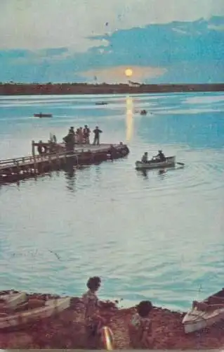 Sailing & navigation themed postcard Eforie pier