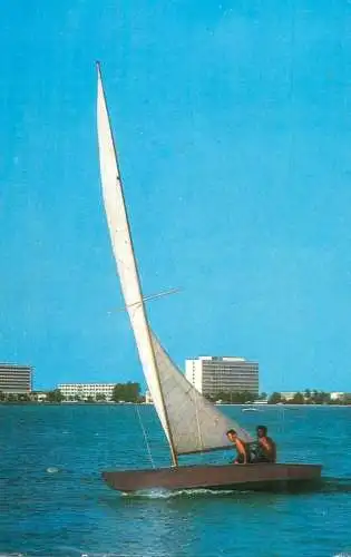 Sailing & navigation themed postcard Mamaia Siut-Ghiol sailing