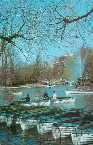 Sailing & navigation themed postcard Bucuresti Cismigiu lake boats