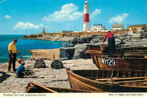 Sailing & navigation themed postcard UK Dorset Portland Bill and Lighthouse