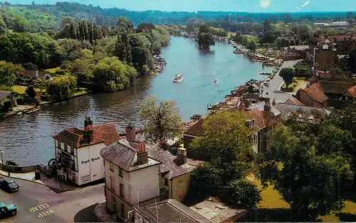Sailing & navigation themed postcard UK Henley on Thames river boat
