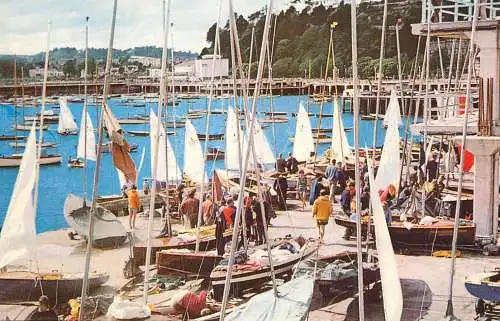 Sailing & navigation themed postcard UK Devon Torquay White Wings harbour
