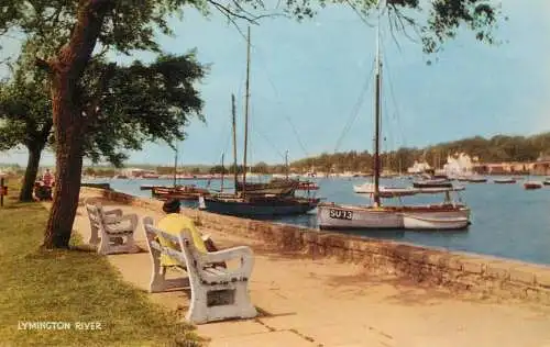 Sailing & navigation themed postcard UK Lymington river harbour sailing vessel