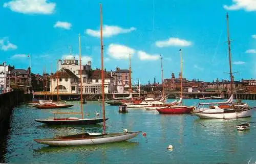 Sailing & navigation themed postcard UK Lowestoft Yacht basin