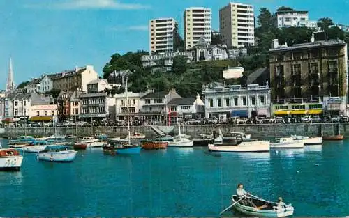 Sailing & navigation themed postcard UK Devon Torquay harbour
