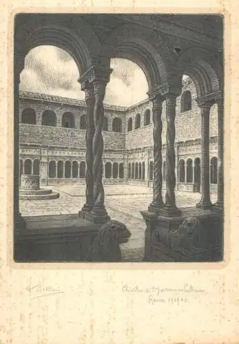 Italia cartolina postale D. Bellini La basilica San Giorgio in Luterano Rome