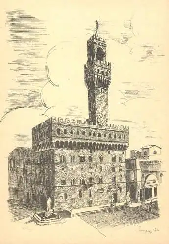 Italia cartolina postale Florence Old Palace