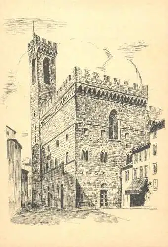 Italia cartolina postale Firenze Palace of the Podesta